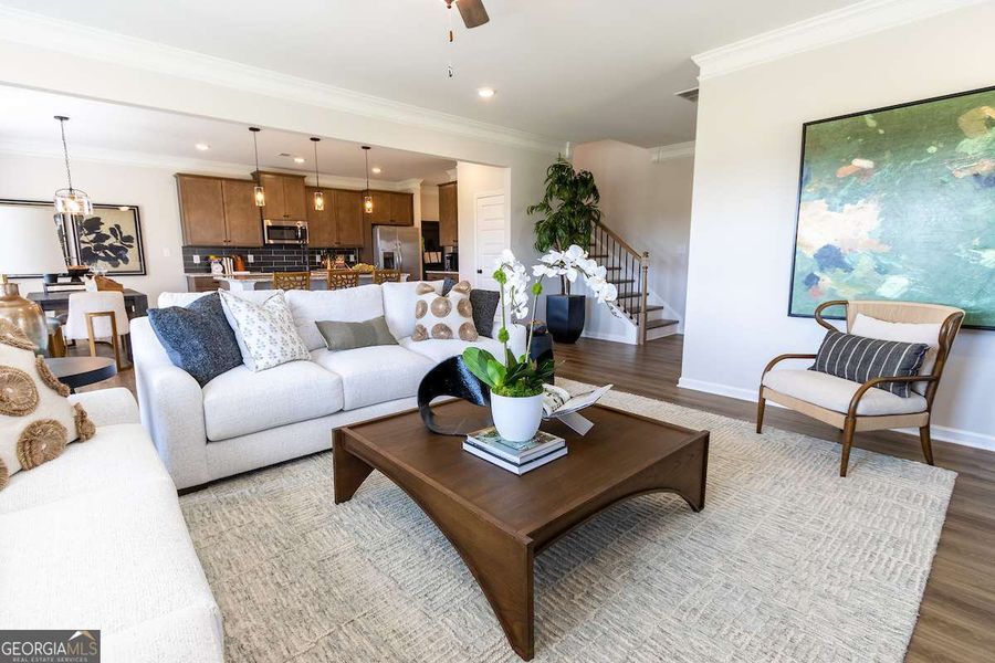 Furnished interior view inside a new home in Bryson Farms, Byron (Image 12).
