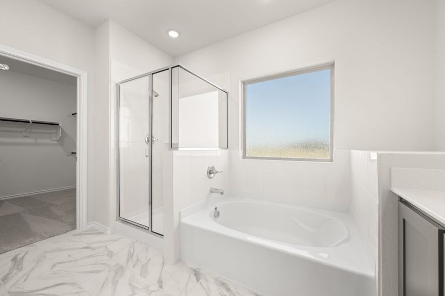 Front exterior of a new home in Myrtle Creek, Waxahachie, TX, highlighting curb appeal (Image 19). Front exterior of a new home in Myrtle Creek, Waxahachie, TX, highlighting curb appeal (Image 19).