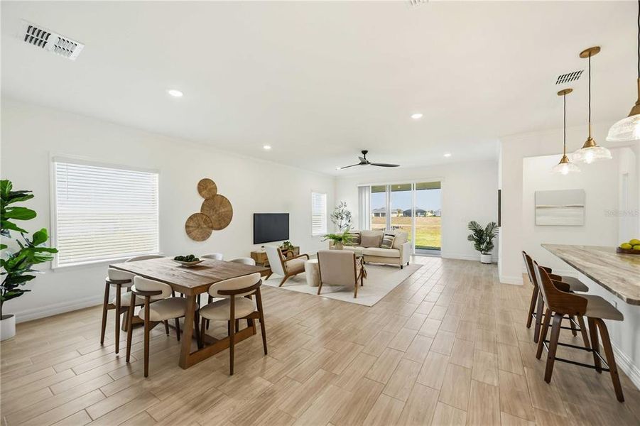 Furnished interior view inside a new home in Heritage Station, Punta Gorda (Image 13).