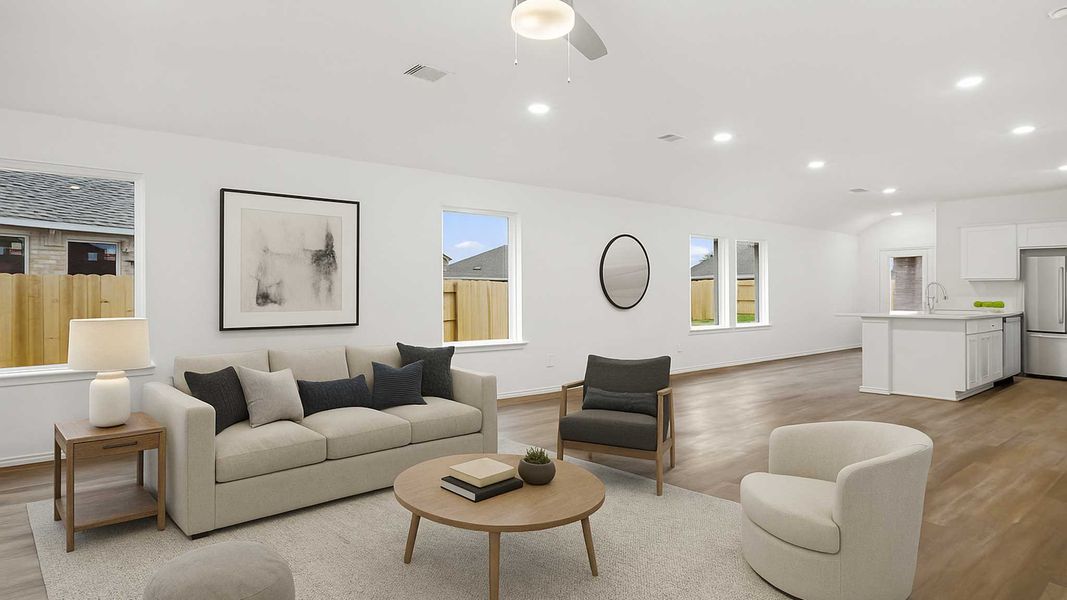 Furnished interior view inside a new home in Sunterra, Katy (Image 3).