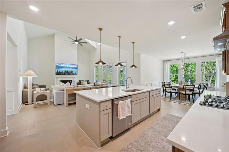 Furnished interior view inside a new home in Fireside Farms, Dawsonville (Image 36).