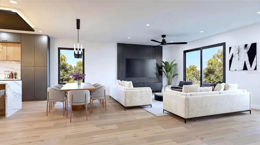 Furnished interior view inside a new home in , Tampa (Image 7). Furnished interior view inside a new home in , Tampa (Image 7).