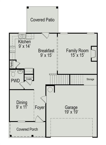 The Coleman First Floor Plan