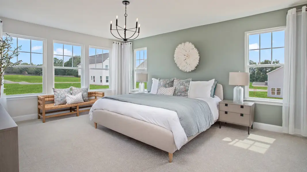 Furnished interior view inside a new home in Station Pointe, Angier (Image 9).