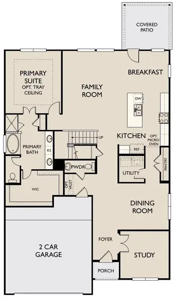 2D floor plan layout of this home in Austin Point, Richmond, TX (Image 3).