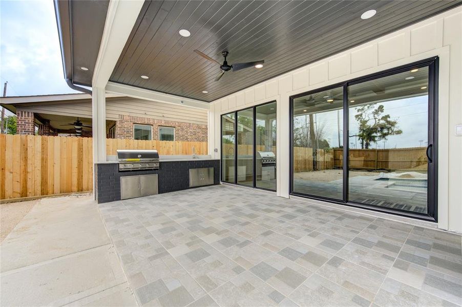 Large windows between Living room and Patio