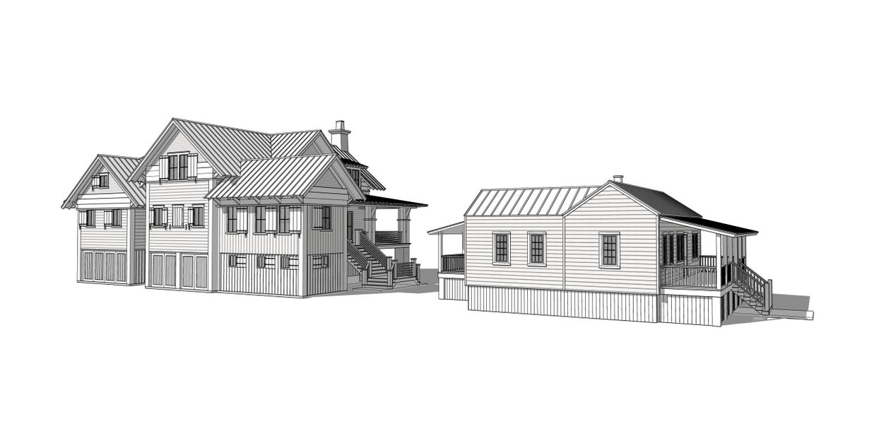Exterior rendering of this home design in , Sullivan's Island, SC (Image 12). Exterior rendering of this home design in , Sullivan's Island, SC (Image 12).