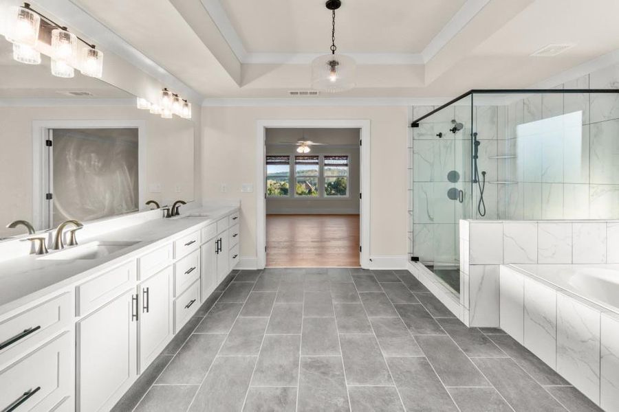 Furnished interior view inside a new home in , Flowery Branch (Image 18).