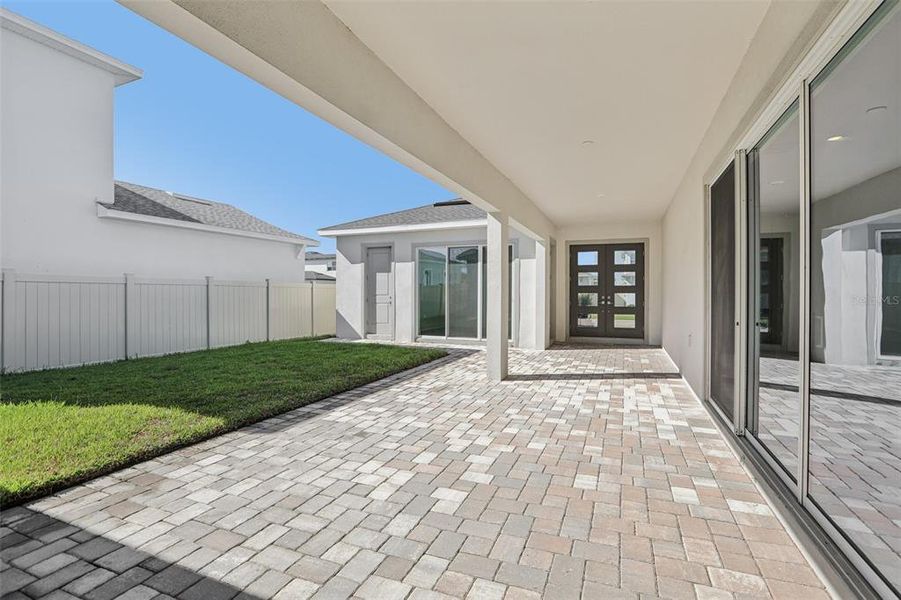 Exterior details and patio area of a home in Eagles Cove at Mirada, San Antonio (Image 28).