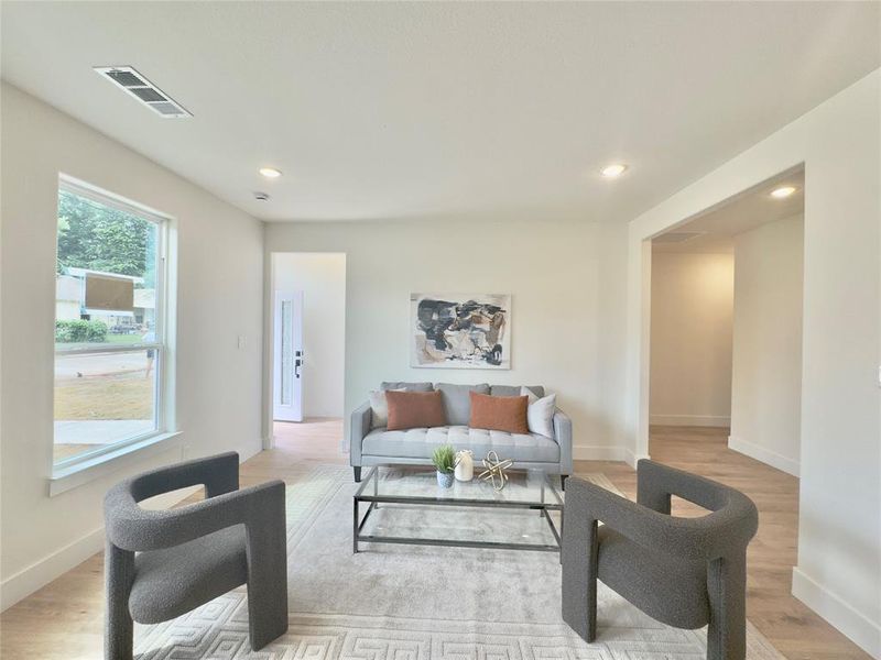 Furnished interior view inside a new home in , Dallas (Image 13). Furnished interior view inside a new home in , Dallas (Image 13).