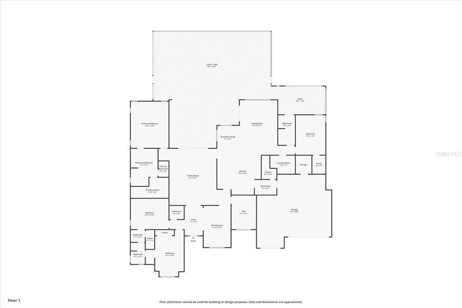 2D floor plan layout of this home in , The Villages, FL (Image 5).