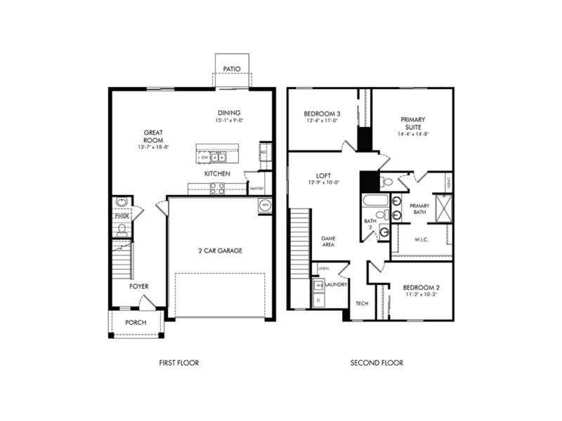2D floor plan layout of this home in Coasterra - Premier Series, Palmetto, FL (Image 3).