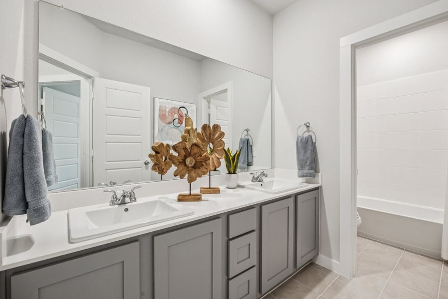 Bathroom in the Winters home plan by Trophy Signature Homes – REPRESENTATIVE PHOTO Bathroom in the Winters home plan by Trophy Signature Homes – REPRESENTATIVE PHOTO