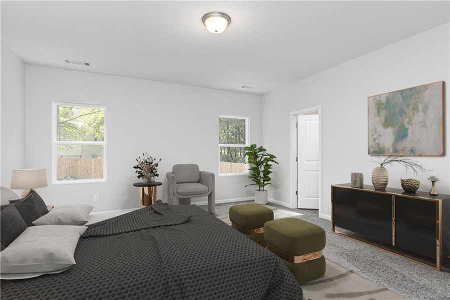 Furnished interior view inside a new home in The Beacon at Old Peachtree Single Family Homes, Lawrenceville (Image 2).