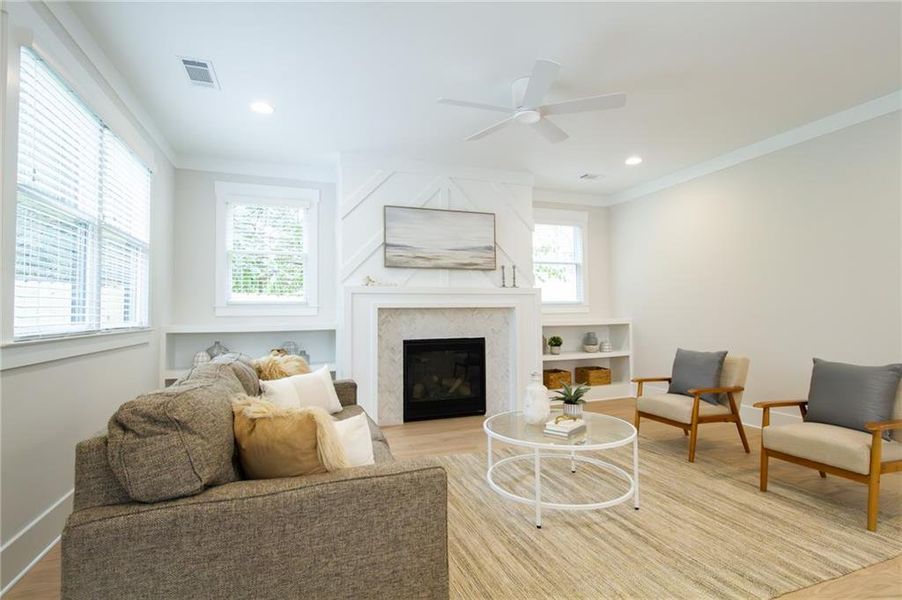Furnished interior view inside a new home in , Atlanta (Image 8).