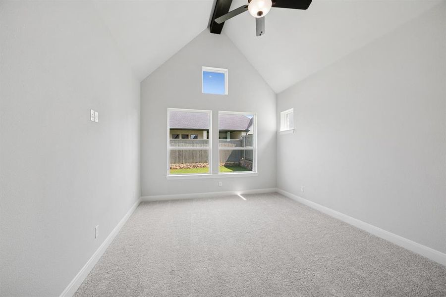Spacious, unfurnished interior of a new home in Pecan Square - Gardens, Northlake (Image 25). Spacious, unfurnished interior of a new home in Pecan Square - Gardens, Northlake (Image 25).