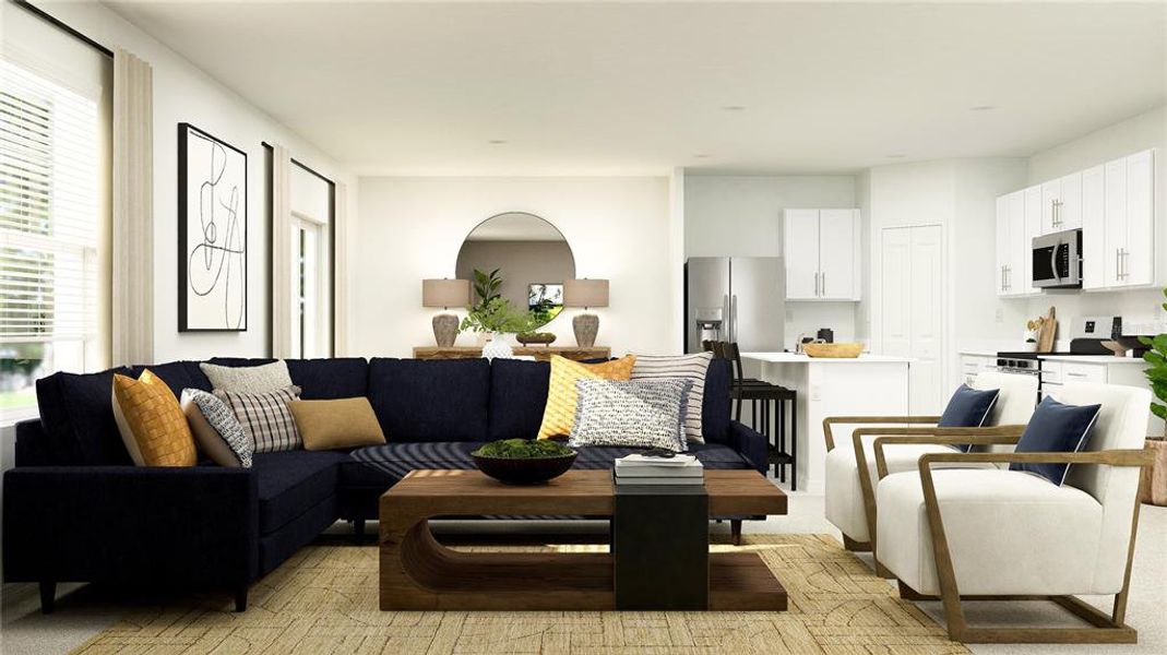 Furnished interior view inside a new home in Villa Mar, Winter Haven (Image 7). Furnished interior view inside a new home in Villa Mar, Winter Haven (Image 7).