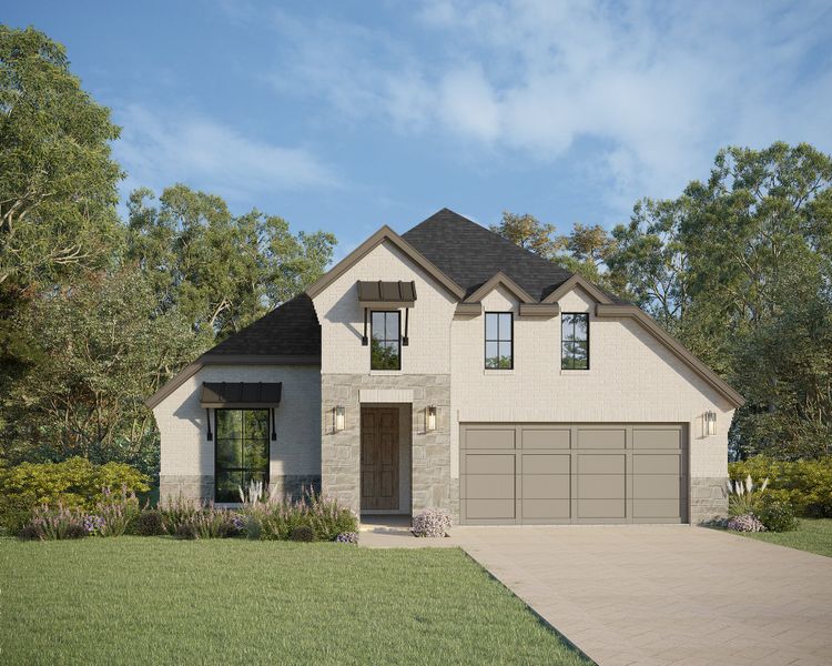 Plan 1544 Elevation C w/ Stone