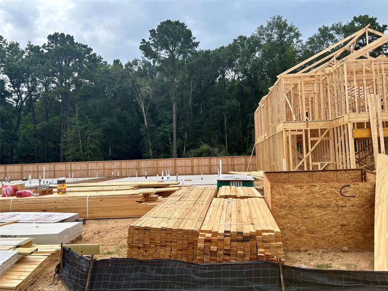 In-progress construction of a new home in The Lakes at Black Oak Villas, Magnolia, TX (Image 4).