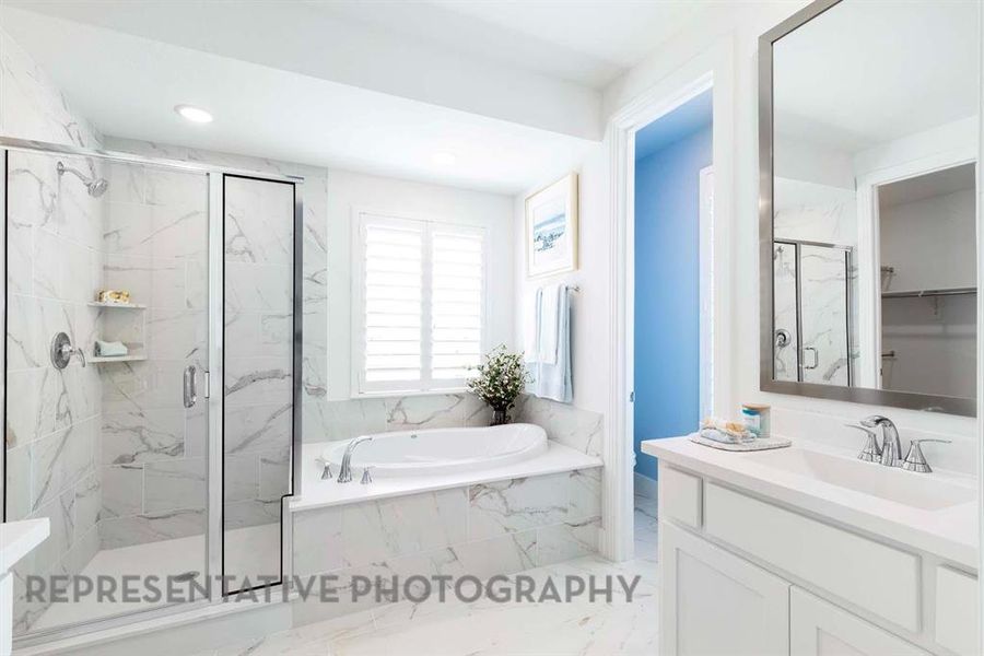 Furnished interior view inside a new home in Aster Park: 40ft. lots, McKinney (Image 17).