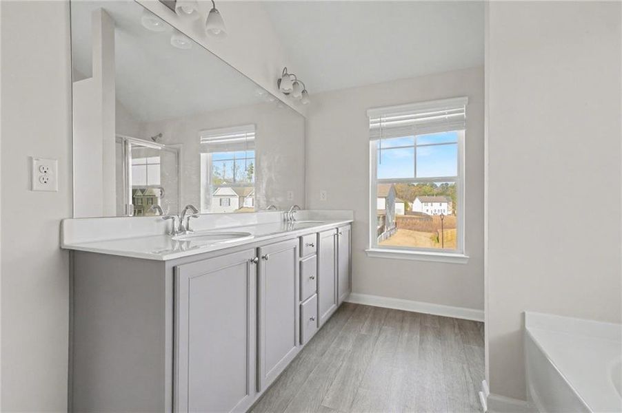Furnished interior view inside a new home in , Austell (Image 11).