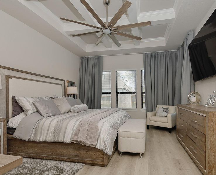 Furnished interior view inside a new home in The Highlands - 65', Porter (Image 12). Furnished interior view inside a new home in The Highlands - 65', Porter (Image 12).