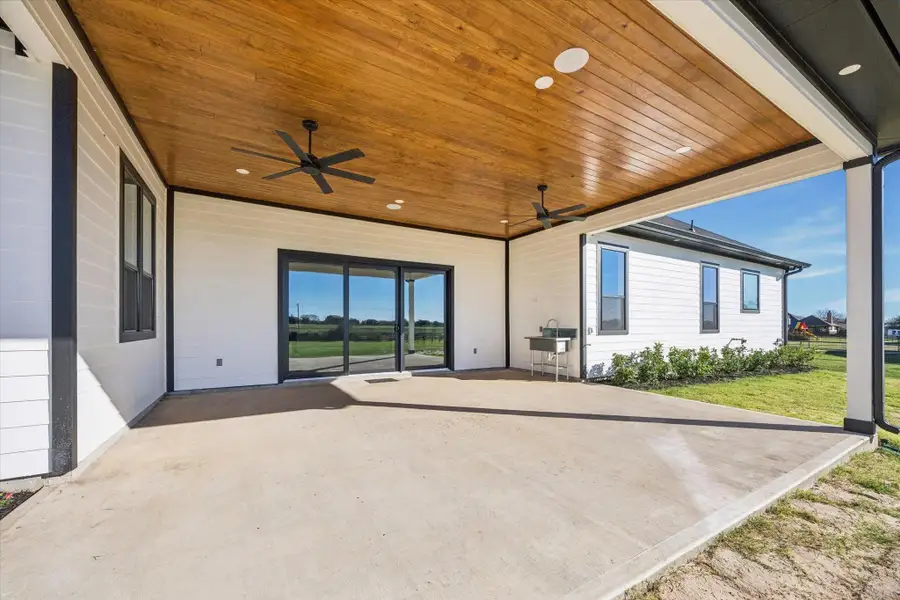 23x12 rear porch with farm sink and hook ups ready for your outdoor kitchen