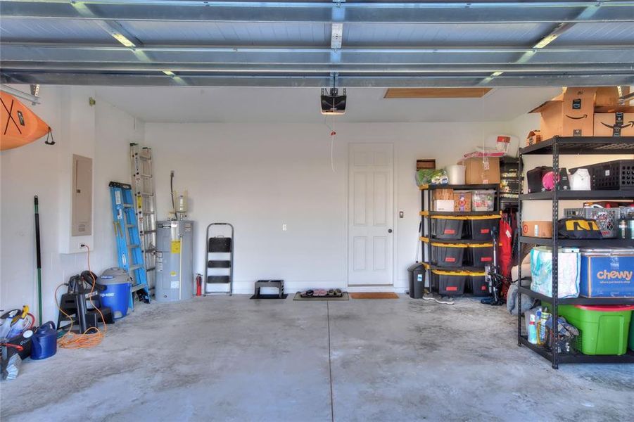 2 Car Garage, and storage.