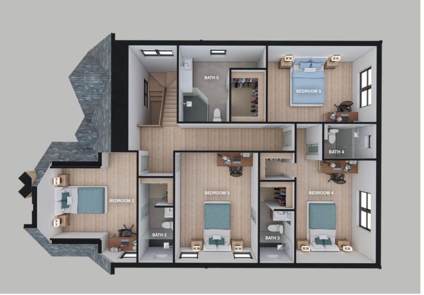 2D floor plan layout of this home in , Dallas, TX (Image 4). 2D floor plan layout of this home in , Dallas, TX (Image 4).