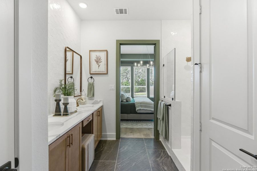 Furnished interior view inside a new home in Prominence, San Antonio (Image 22).