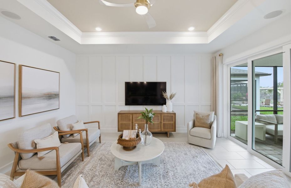 Representative furnished interior of a home built from the Crestmere by Pulte Homes in Reagan Landing, Bradenton (Image 10). Representative furnished interior of a home built from the Crestmere by Pulte Homes in Reagan Landing, Bradenton (Image 10).