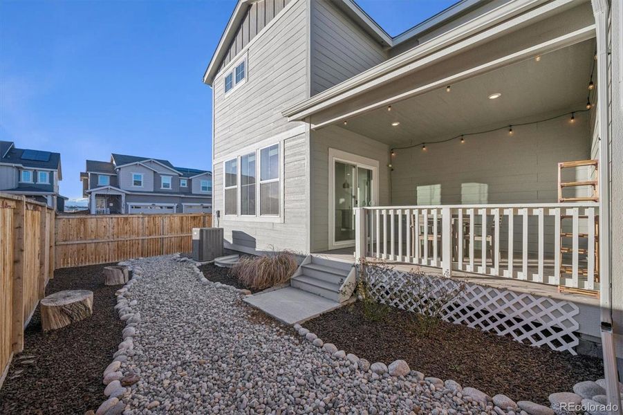 Exterior details and patio area of a home in Parkdale: Paired Homes, Erie (Image 28).