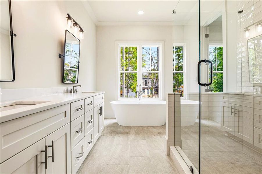 Furnished interior view inside a new home in , Atlanta (Image 15).