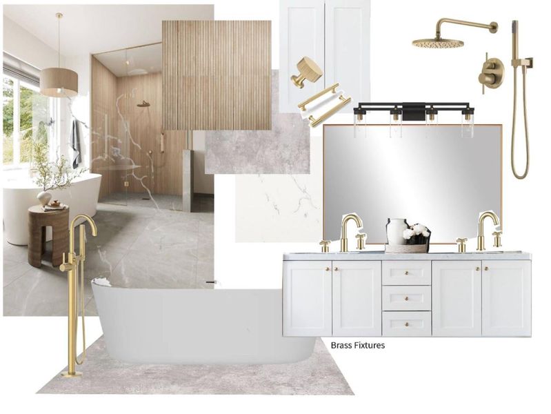 Stunning primary bathroom design for the next houses being built in the community, total 6 homes.