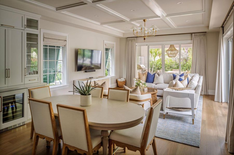 13 - Open living and dining area with ro