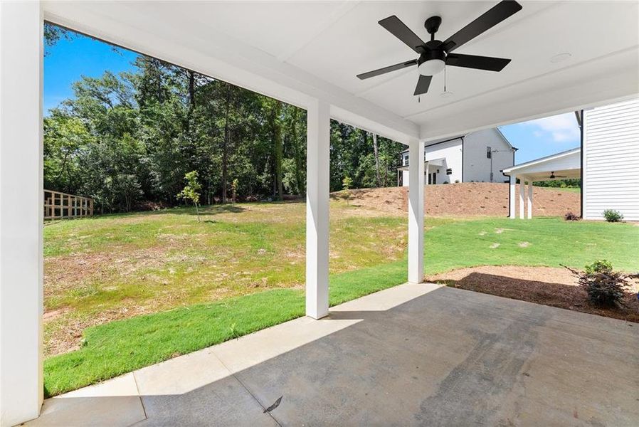 Exterior details and patio area of a home in , Clarkesville (Image 28).