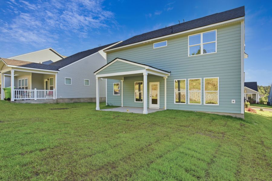 Exterior details and patio area of a home in Grand Arbor, Blythewood (Image 3).