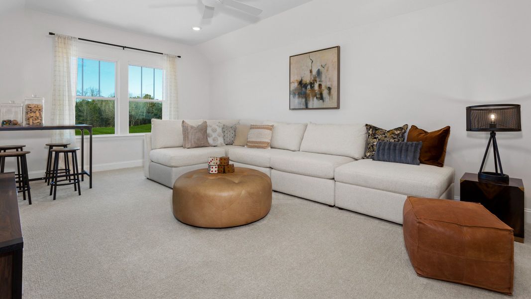 Furnished interior view inside a new home in The Farm at Neill's Creek, Lillington (Image 7). Furnished interior view inside a new home in The Farm at Neill's Creek, Lillington (Image 7).