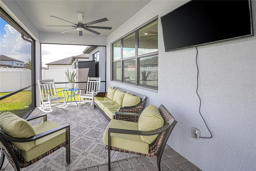 Exterior details and patio area of a home in , North Port (Image 27).