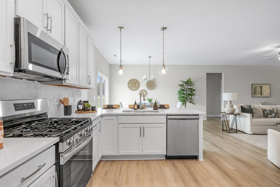 Representative furnished interior of a home built from the Clarion by Caviness & Cates Communities in Maggie Way, Wendell (Image 26).