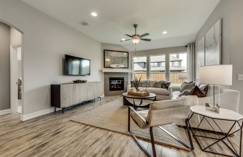 Gathering room surrounded by windows with gorgeous