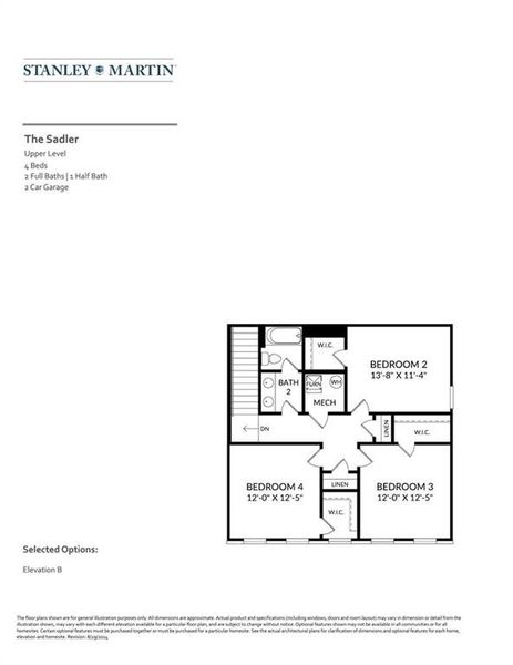 2D floor plan layout of this home in Annsbury Park, Lilburn, GA (Image 3).