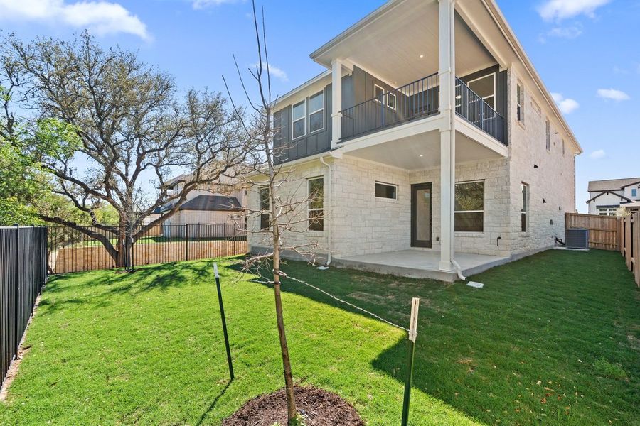 Exterior details and patio area of a home in Persimmon, Buda (Image 3).