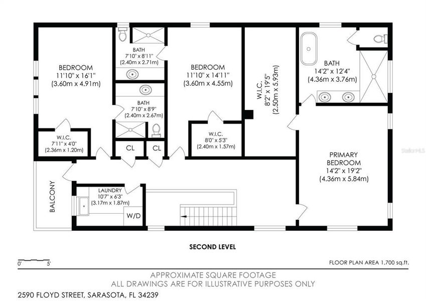 2D floor plan layout of this home in , Sarasota, FL (Image 5).