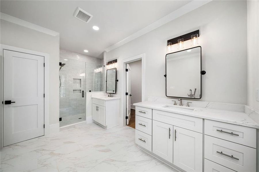 Furnished interior view inside a new home in , Atlanta (Image 35).