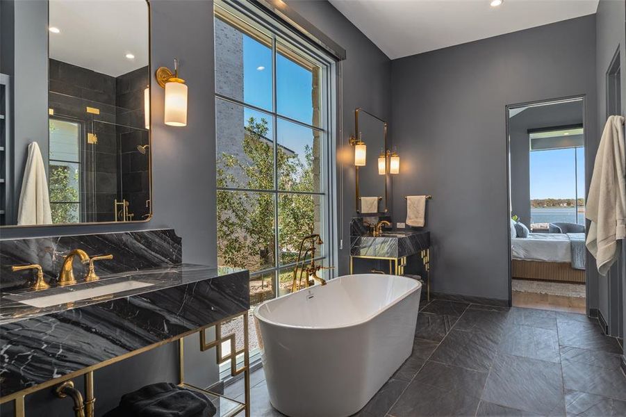 Furnished interior view inside a new home in , Malakoff (Image 13).