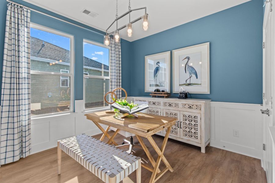 Representative furnished interior of a home built from the The Longboard by Chesapeake Homes in Coastal Club of the Carolinas, Calabash (Image 8).