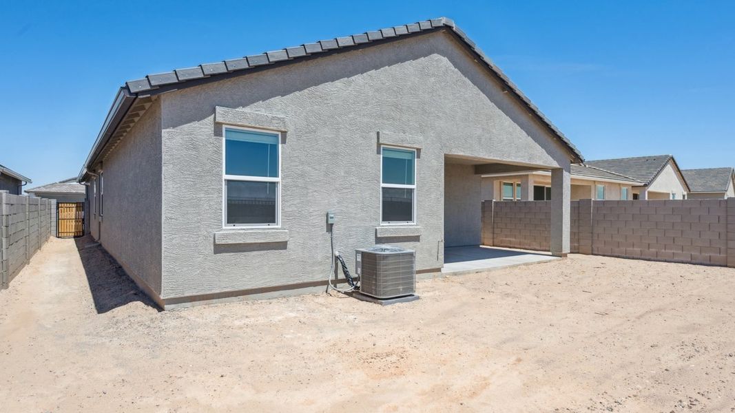 Exterior details and patio area of a home in Moonlight, Maricopa (Image 20).