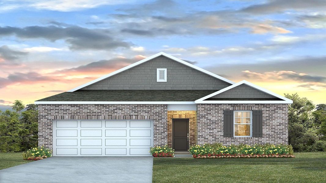 Representative exterior photo of a completed home built from the KERRY by D.R. Horton in Gates Village, Lugoff, SC (Image 15). Representative exterior photo of a completed home built from the KERRY by D.R. Horton in Gates Village, Lugoff, SC (Image 15).