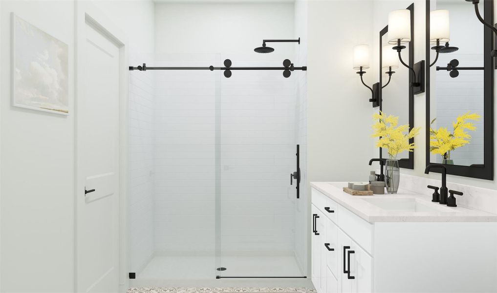 Serene primary bath (*Artist rendering used for illustration purposes only.) Serene primary bath (*Artist rendering used for illustration purposes only.)